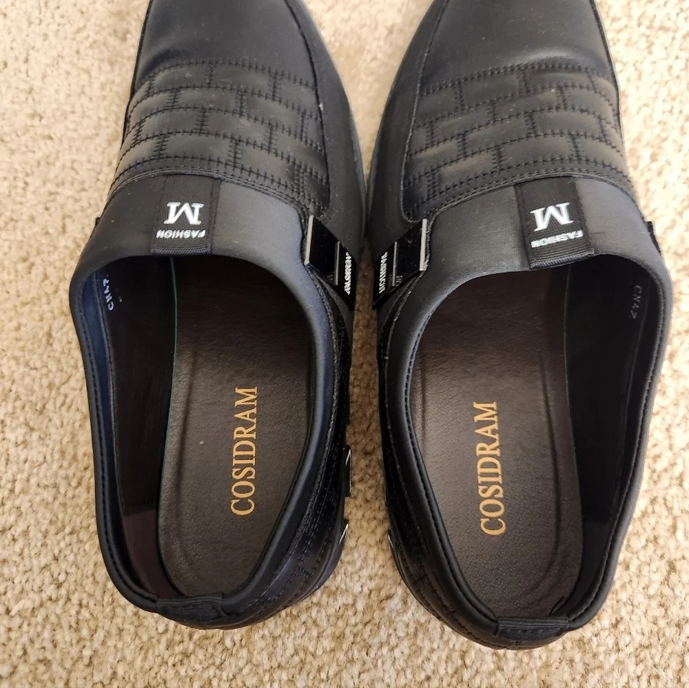 Fashion M Men's Casual Comfort Walking Shoes Cosidram CN47 Size US 12 Black Slip